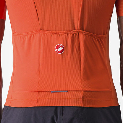 Wielershirt CASTELLI UNLIMITED ENTRATA 2 Korte Mouwen Oranje