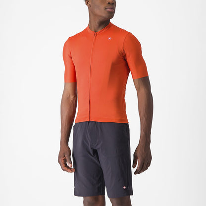 Wielershirt CASTELLI UNLIMITED ENTRATA 2 Korte Mouwen Oranje