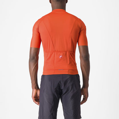 Wielershirt CASTELLI UNLIMITED ENTRATA 2 Korte Mouwen Oranje