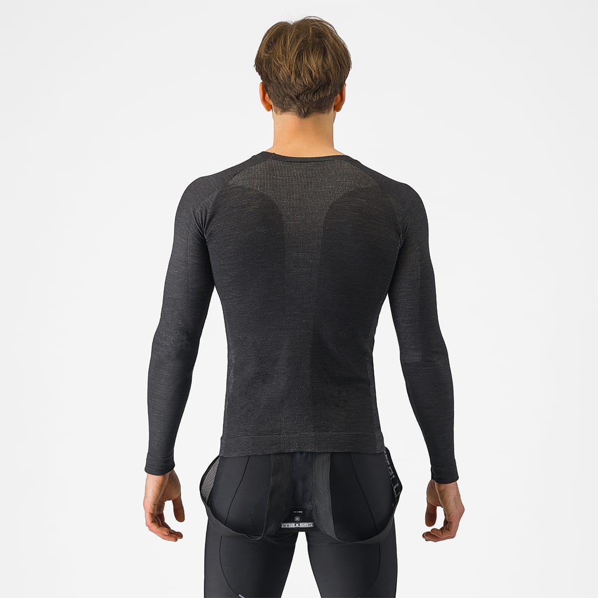 CASTELLI MERINO SEAMLESS Lange Mouw Ondergoed Zwart