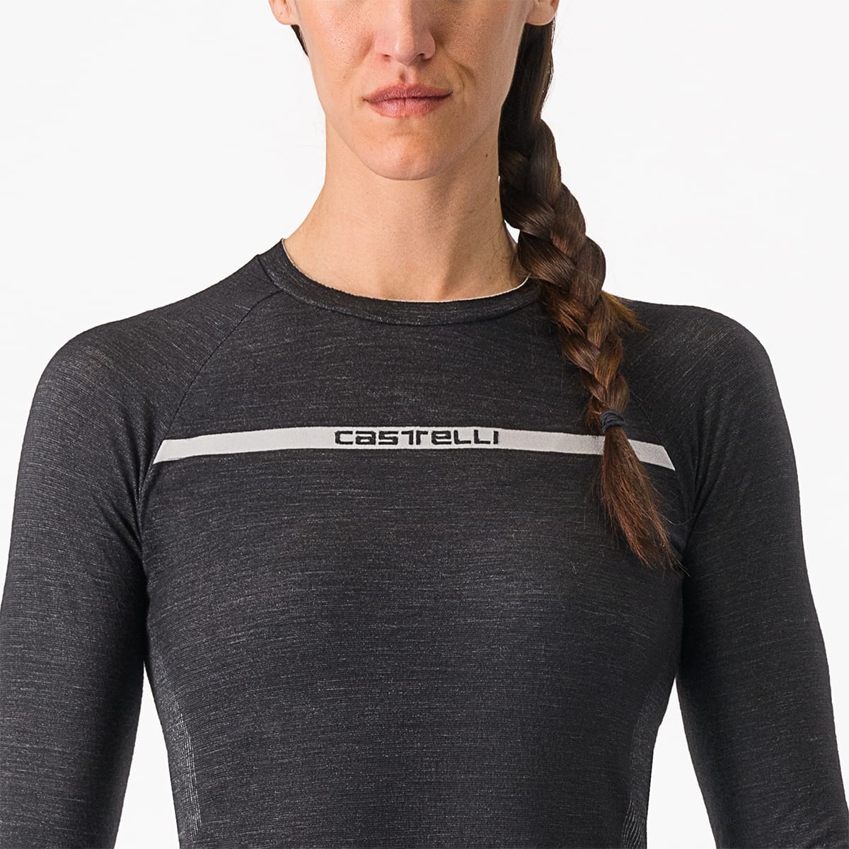 CASTELLI MERINO SEAMLESS Dames Ondergoed Lange Mouwen Zwart