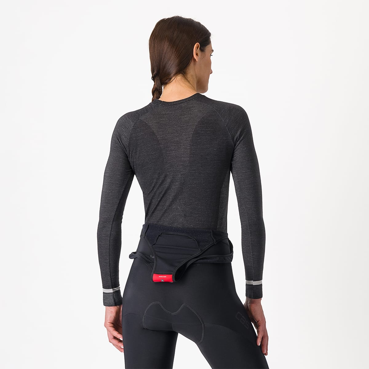 CASTELLI MERINO SEAMLESS Dames Ondergoed Lange Mouwen Zwart