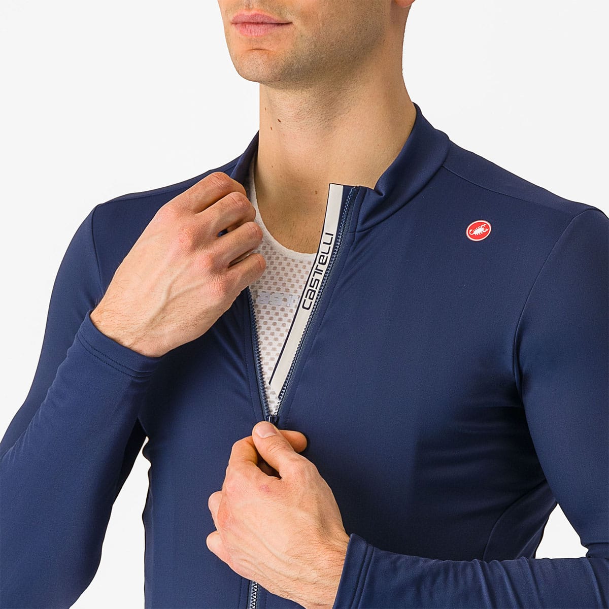 CASTELLI ESPRESSO THERMAL Lange Mouw Jersey Blauw