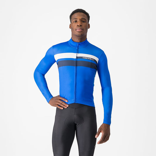 Maillot CASTELLI LINEARE Manches Longues Bleu