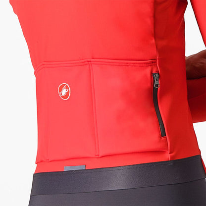 Fietsshirt CASTELLI ESPRESSO THERMAL Dames Lange Mouwen Hibiscus
