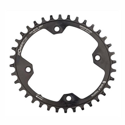 Kettingblad WOLF TOOTH ELLIPTICAL 104 BCD 12V Shimano 4 gaten 104mm Zwart