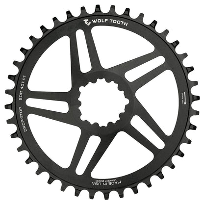 Enkelvoudig kettingblad WOLF TOOTH 10/11/12V Sram Direct Mount Offset 6mm Zwart