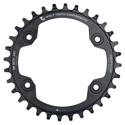 Kettingblad WOLF TOOTH 96 BCD 11V Shimano XTR M9000/M9020 4 Gaten 96mm Zwart
