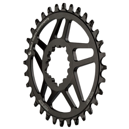Enkelvoudig kettingblad WOLF TOOTH ELLIPTICAL 10/11/12V Sram Direct Mount Offset 6mm Zwart