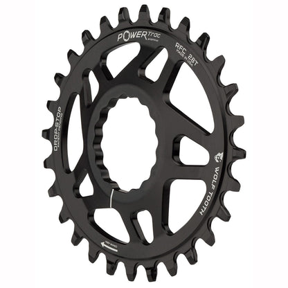 Enkelvoudig kettingblad WOLF TOOTH ELLIPTICAL 9/10/11/12V Raceface CINCH Direct Mount Offset 6mm Zwart