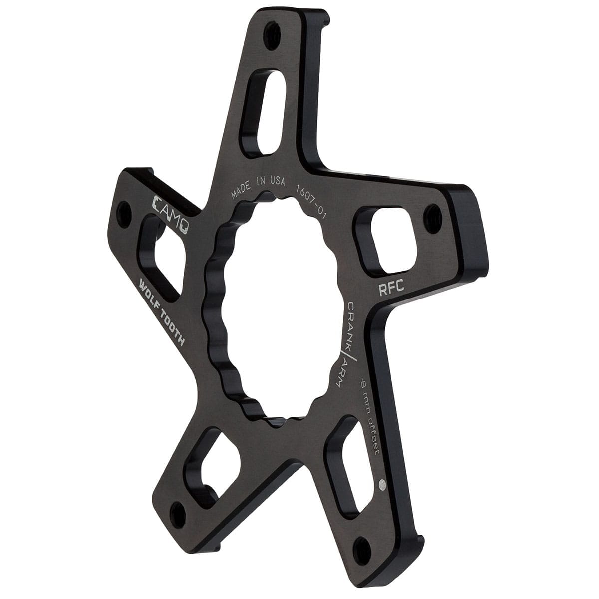 Étoile de Pédalier WOLF TOOTH CAMO M8 Raceface Cinch Direct Mount Offset -8mm Noir