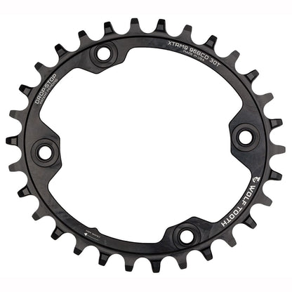 Kettingblad WOLF TOOTH ELLIPTICAL 96 BCD 11V Shimano XTR M9000/9020 4 Gaten 96mm Zwart
