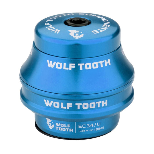 Cuvette Haute pour Jeu de Direction Externe WOLF TOOTH PREMIUM 1"1/8 EC34 Stack 16 mm Bleu