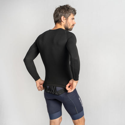GRIPGRAB PACR naadloos ondershirt met lange mouwen voor lente en herfst zwart