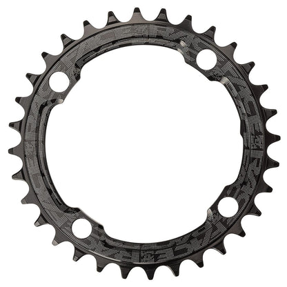 Enkelvoudig Kettingblad RACE FACE NARROW WIDE 9/10/11/12V 4 Gaten 104 mm Zwart