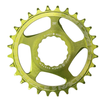 Enkelvoudig kettingblad RACE FACE NARROW WIDE 9/10/11/12V Cinch Direct Mount Groen