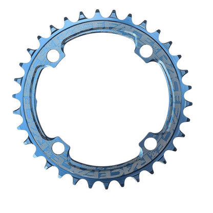Enkelvoudig kettingblad RACE FACE NARROW WIDE 9/10/11/12V 4 gaten 104 mm blauw