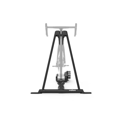 KICKR ROLLR Smart Trainer — Vooraanzicht met afgebeelde fiets, niet inbegrepen