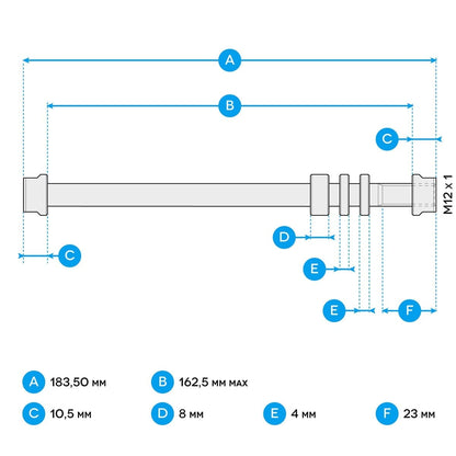 Achteras adapter TACX T1707 E-Thru 12x1 mm