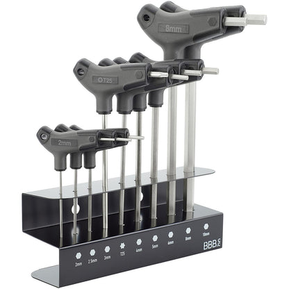 Set van 8 T-sleutels Allen en 1 Torx sleutel BBB BTL-45S