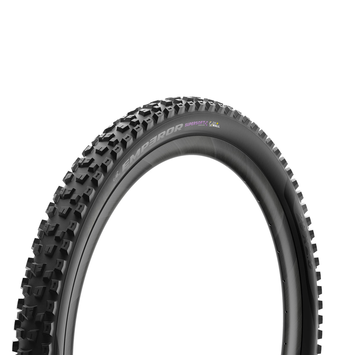 Pneu PIRELLI SCORPION EMPEROR 27.5x2.40 Supersoft DH+Wall Tubeless Ready Souple Noir/Jaune Team Edition