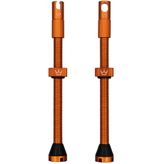 PEATY'S x Chris King MK2 Presta 80 mm Tubeless ventielen (x2) Oranje