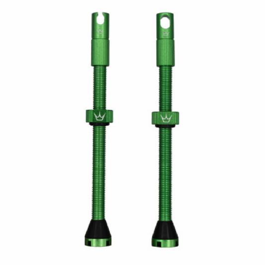 PEATY'S x Chris King MK2 Presta 80 mm binnenbandloze ventielen (x2) Groen