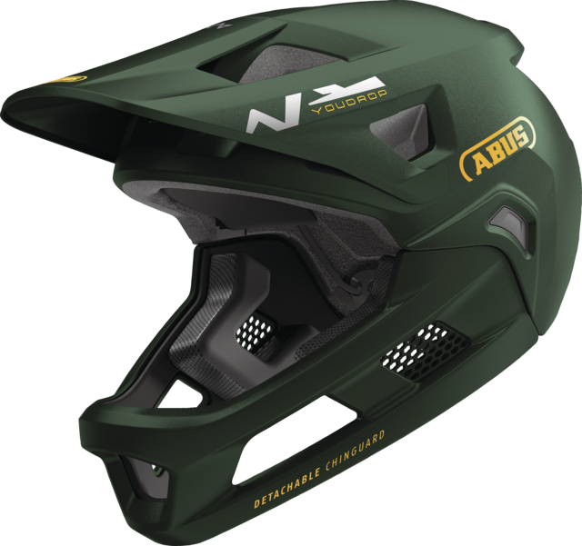 Casque VTT ABUS YOUDROP FF Junior Moss Vert