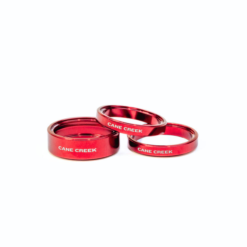 Kit d'Entretoises de Direction CANE CREEK Interlok Rouge