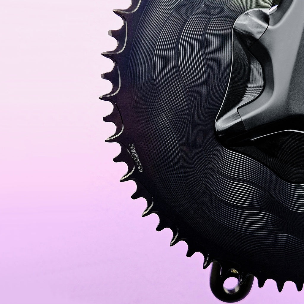 Plateau Mono 12V ALUGEAR AERO 110 BCD pour Shimano Noir