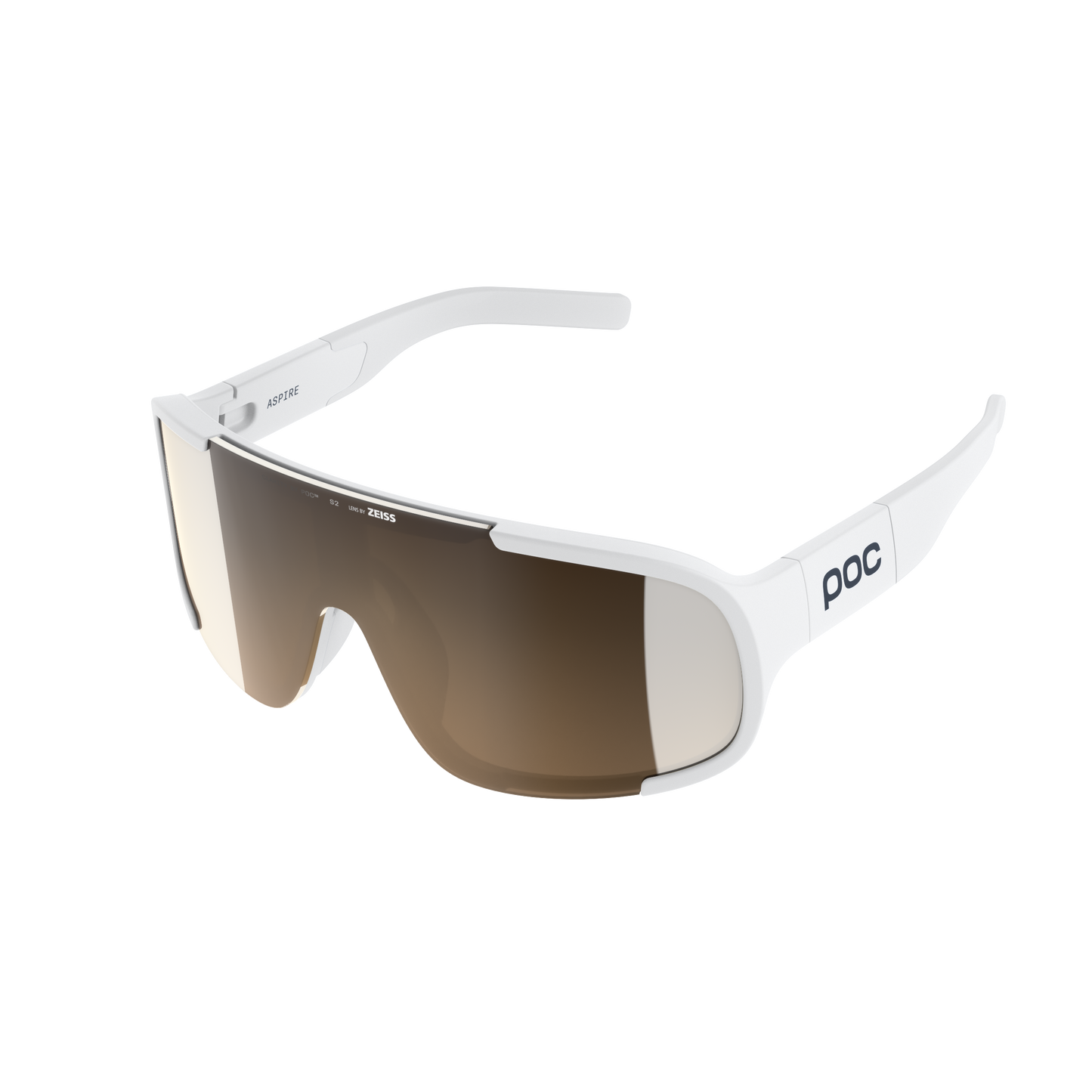 Lunettes POC ASPIRE MID Blanc Verre Clarity Trail Partly Sunny Silver