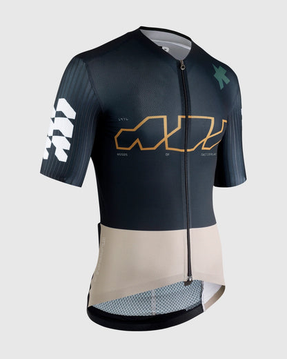 Shirt ASSOS EQUIPE RS S11 Something to Say Korte Mouwen Blauw
