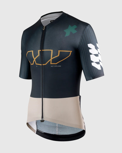 Shirt ASSOS EQUIPE RS S11 Something to Say Korte Mouwen Blauw