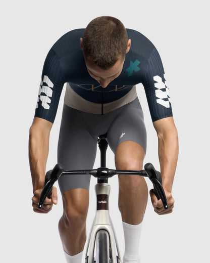 Shirt ASSOS EQUIPE RS S11 Something to Say Korte Mouwen Blauw