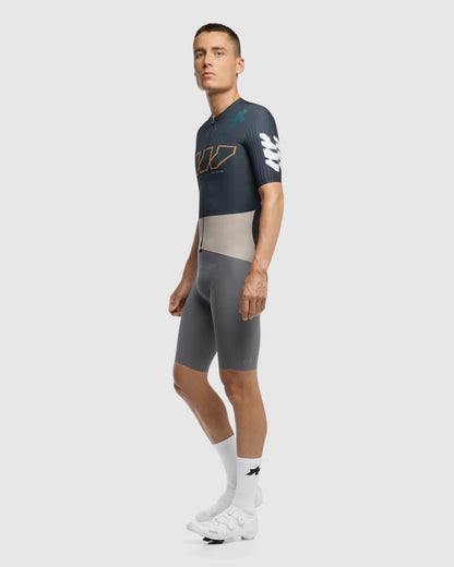 Shirt ASSOS EQUIPE RS S11 Something to Say Korte Mouwen Blauw