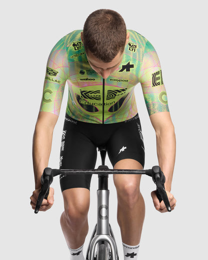 ASSOS MILLE GT S11 EVO EDUCATION FIRST Fietsshirt Korte Mouwen Groen/Geel