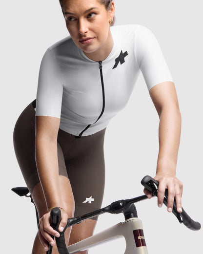 Wielershirt ASSOS UMA GT S11 EVO Korte Mouwen Dames White