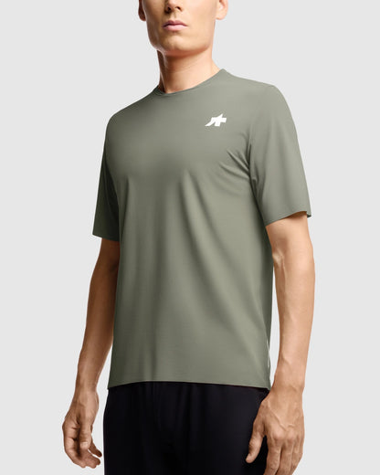 Shirt ASSOS TACTICA POST RIDE T5 Korte Mouwen Groen