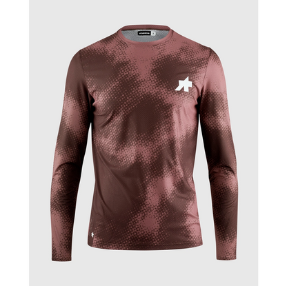 Wielertrui ASSOS TACTICA T5 MUD FLAGE Lange Mouwen Bruin