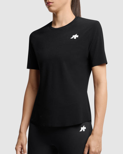 Shirt ASSOS TACTICA POST RIDE T5 Korte Mouwen Dames Zwart