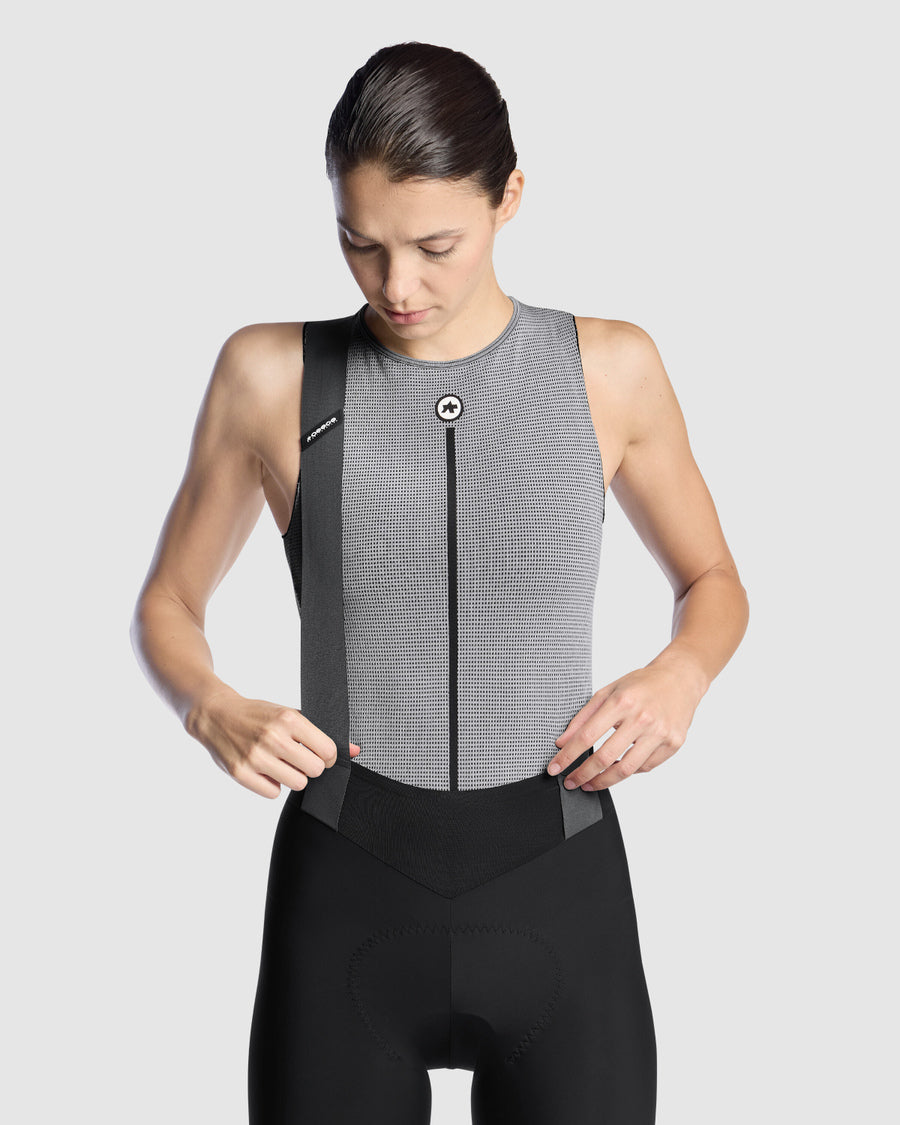 ASSOS NS SKIN LAYER P1 mouwloos ondergoed voor dames, grijs
