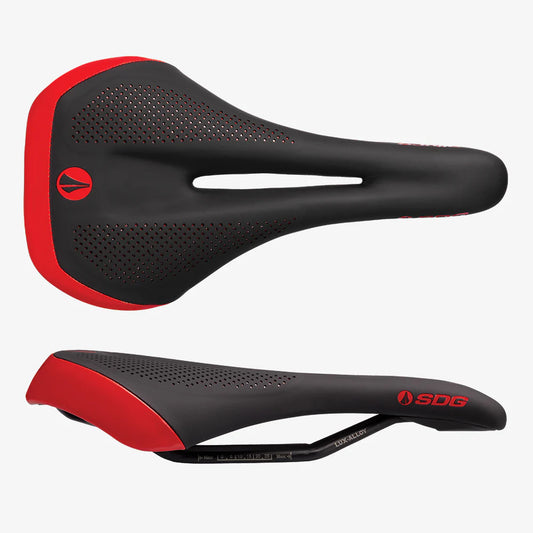 Selle SDG ALLURE V2 Femme Rails Lux-Alloy Noir/Rouge