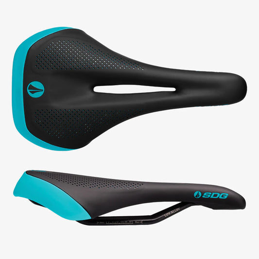 Selle SDG ALLURE V2 Femme-Rails Lux-Alloy Noir/Turquoise