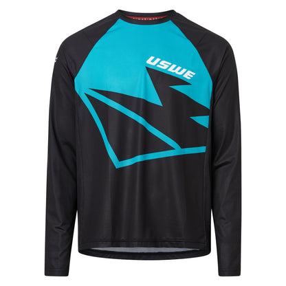 USWE BERG MTB-shirt Lange Mouwen Zwart/Blauw