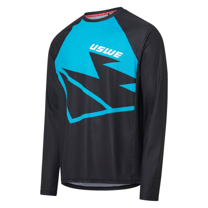 USWE BERG MTB-shirt Lange Mouwen Zwart/Blauw