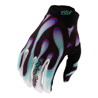 Handschoenen TROY LEE DESIGNS AIR OVERSPRAY Junior Zwart/Real Teal