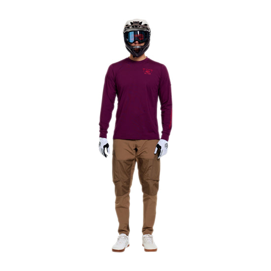 Maillot TROY LEE DESIGNS RUCKUS RIDE LOCKDOWN Manches Longues Sangria