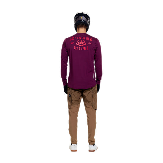 Maillot TROY LEE DESIGNS RUCKUS RIDE LOCKDOWN Manches Longues Sangria