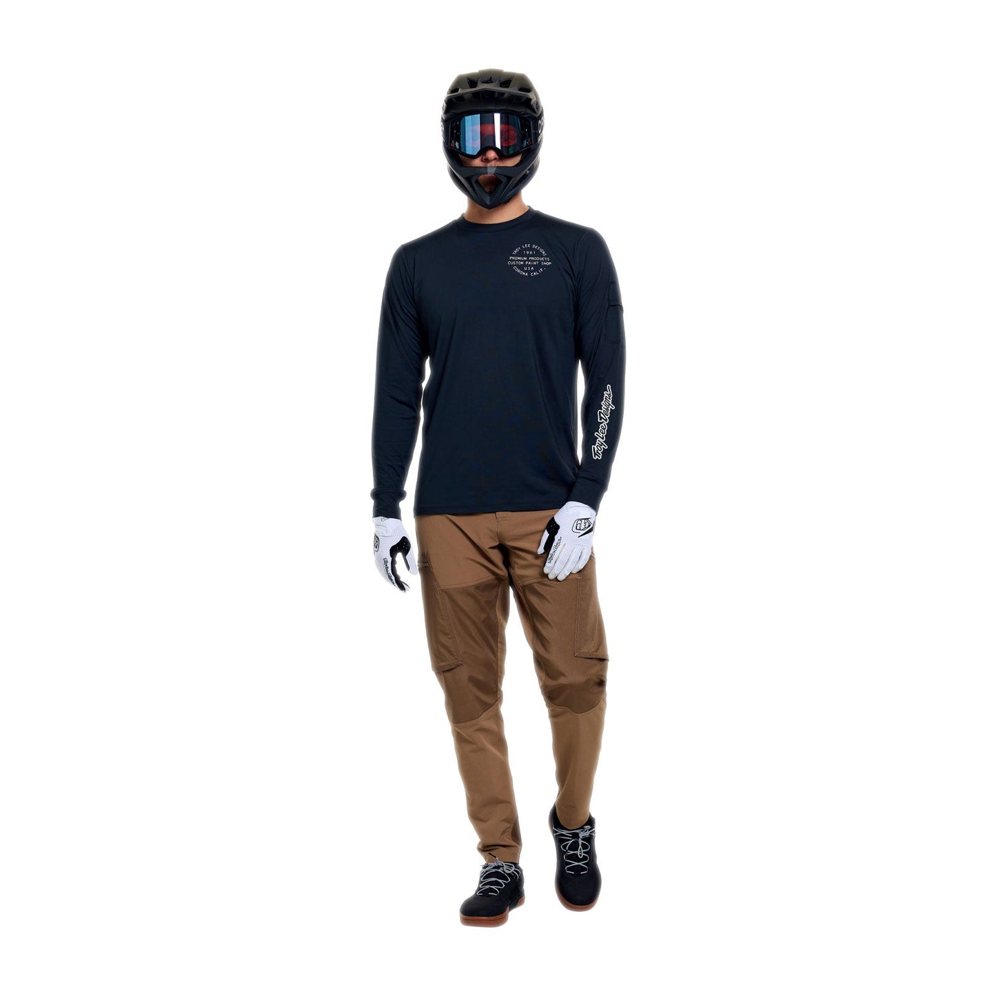 TROY LEE DESIGNS RUCKUS RIDE PRESSED lange mouwen Carbon Jersey