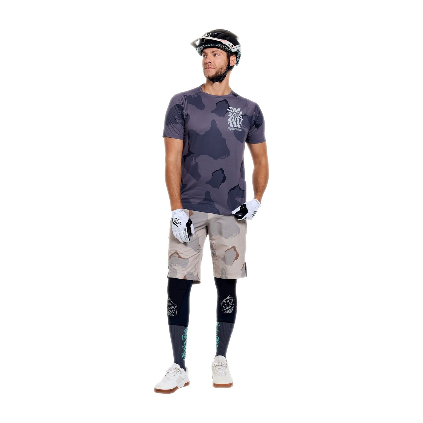 TROY LEE DESIGNS SKYLINE PRO FLOW CAMO Korte mouwen Jersey Koolstof